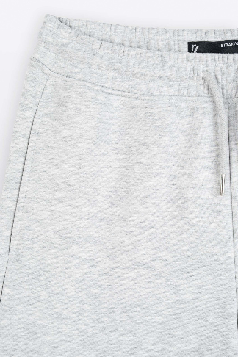 Spodnie dresowe szary melanż WIDE LEG