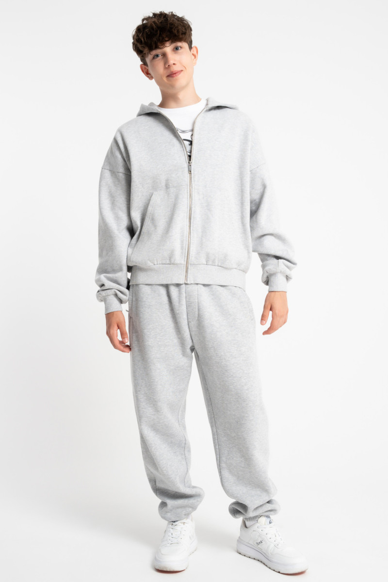 Szare spodnie dresowe OVERSIZE bez nadruków Szare spodnie dresowe OVERSIZE bez nadruków