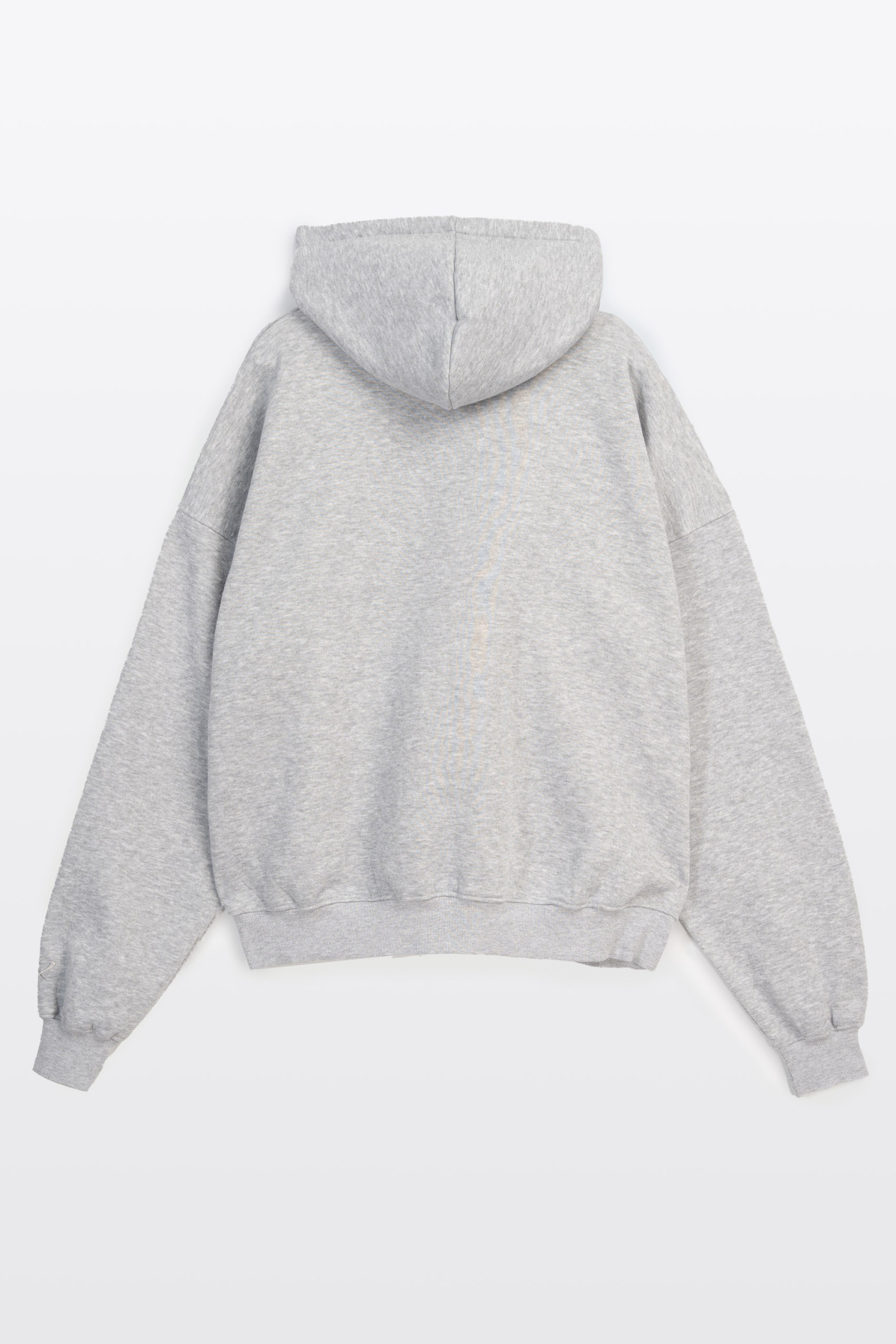 Szara bluza z kapturem bez nadruków