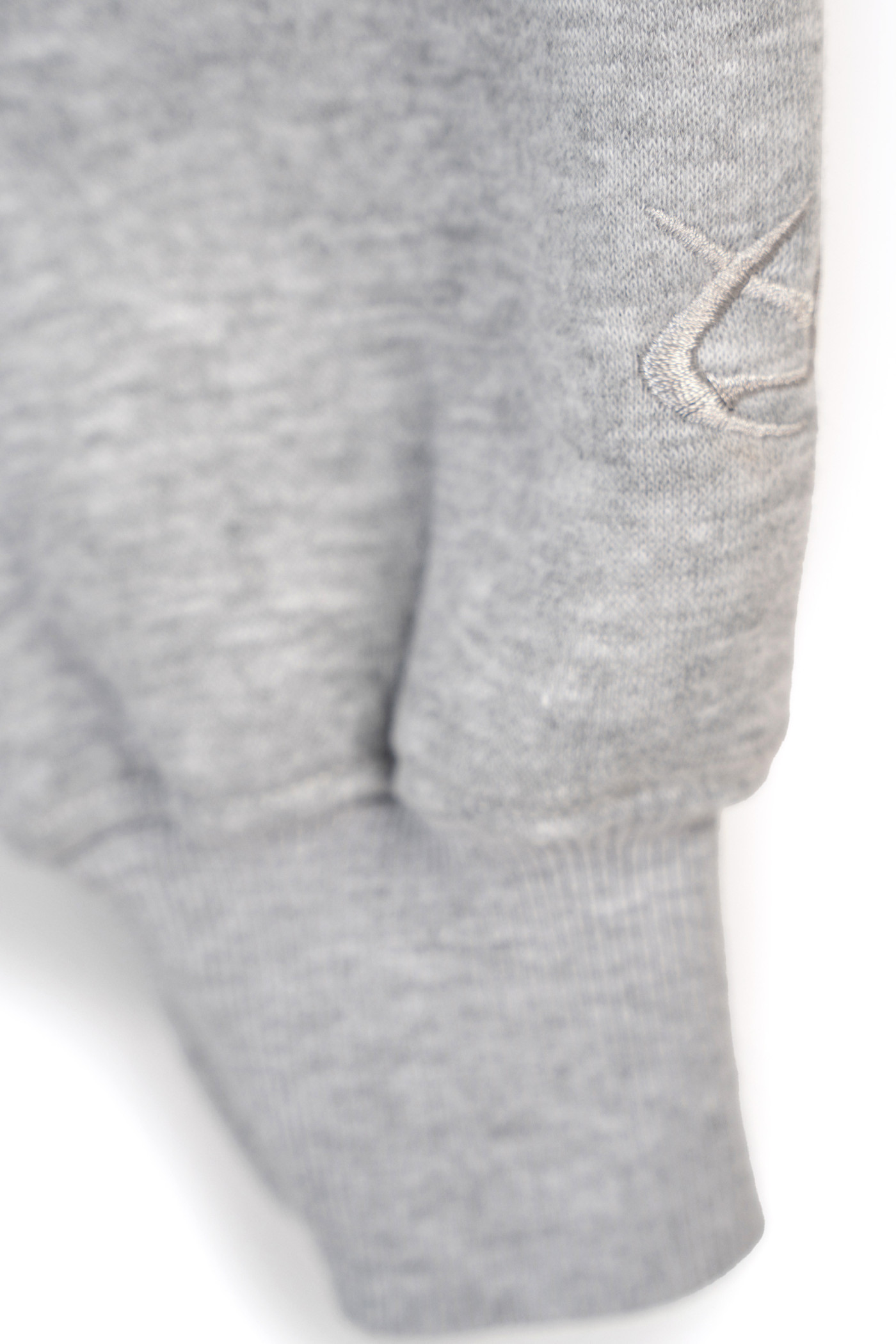 Szara bluza z kapturem bez nadruków