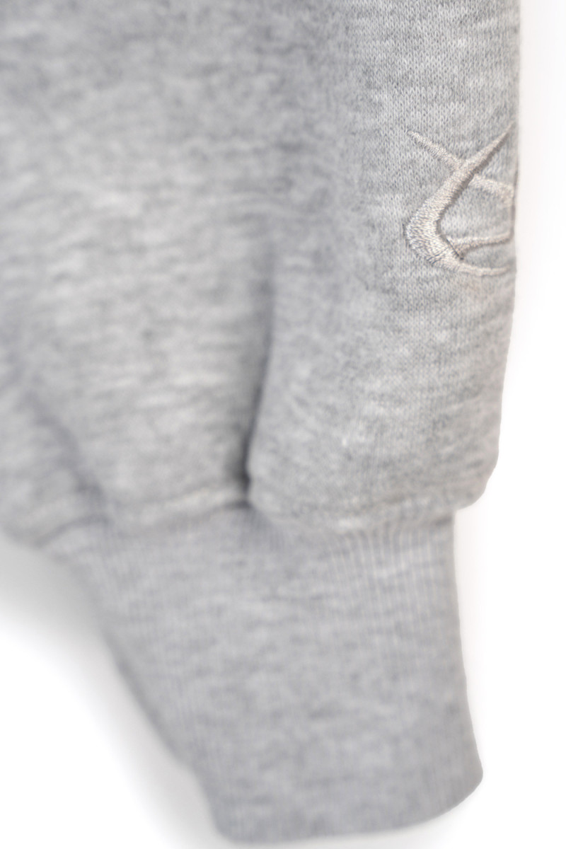 Szara bluza z kapturem bez nadruków