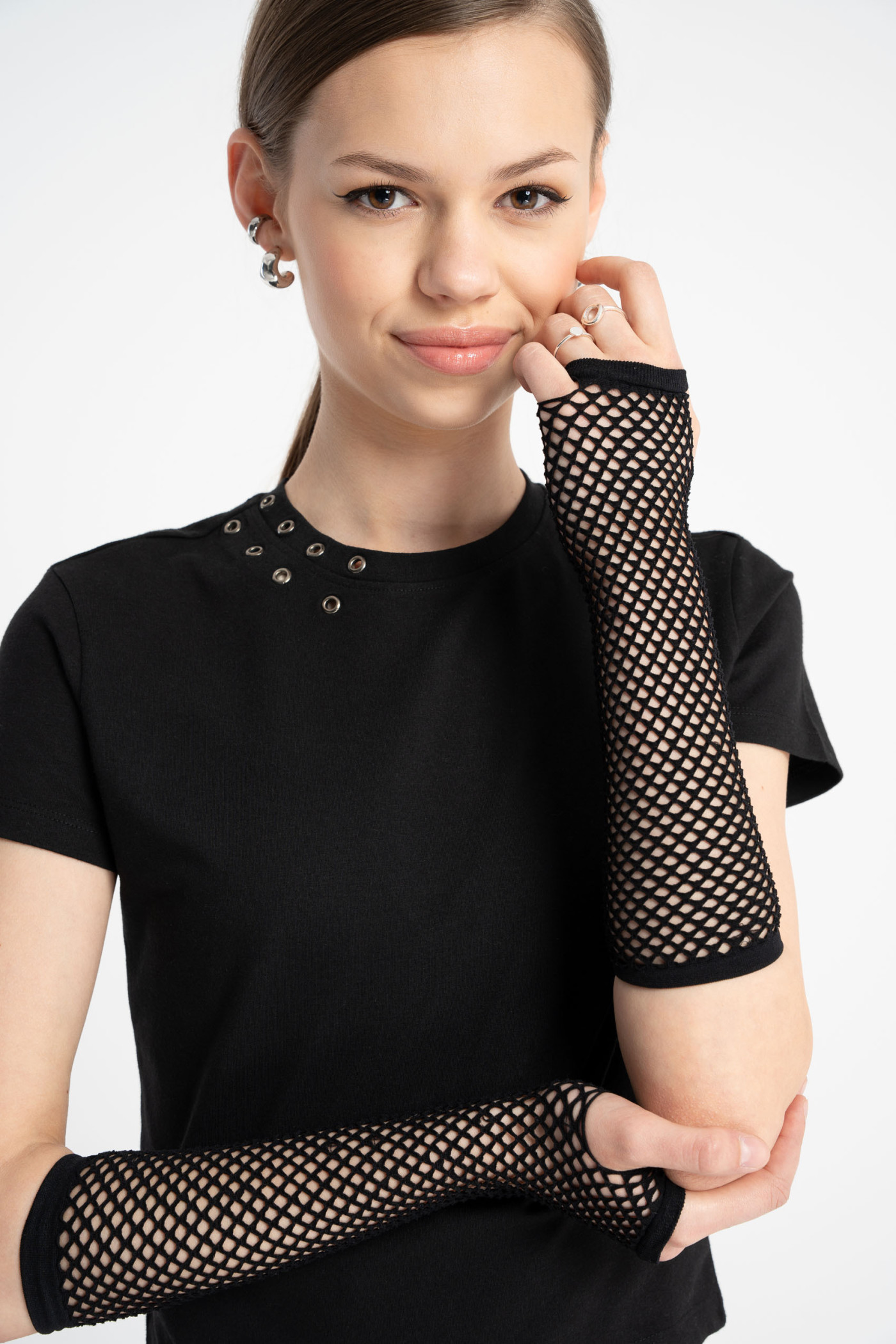 Rękawiczki z siateczki bez palców