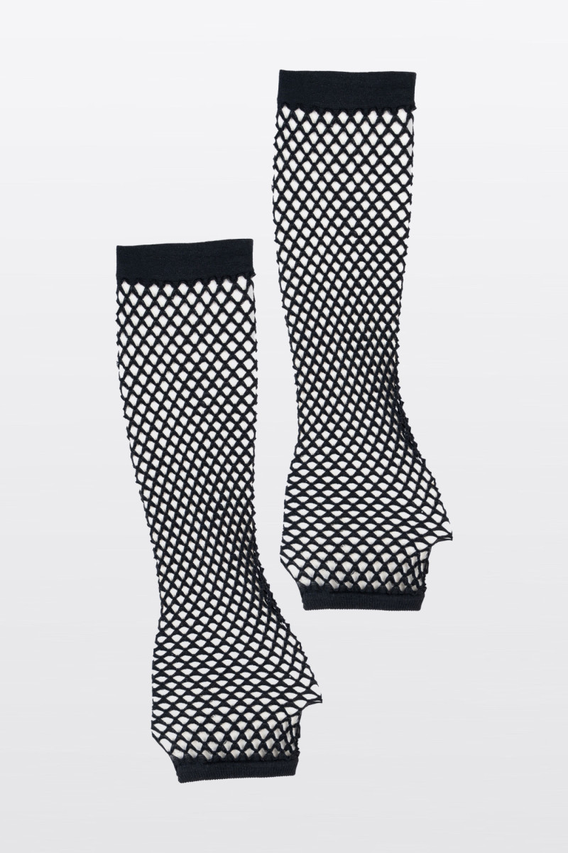 Rękawiczki z siateczki bez palców, czarny