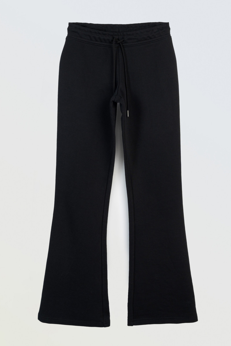 Czarne spodnie dresowe dzwony FLARE, czarny