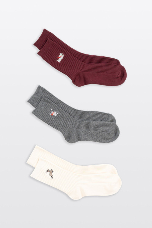 Kolorowy zestaw skarpet z motywem świątecznym 3-PAK