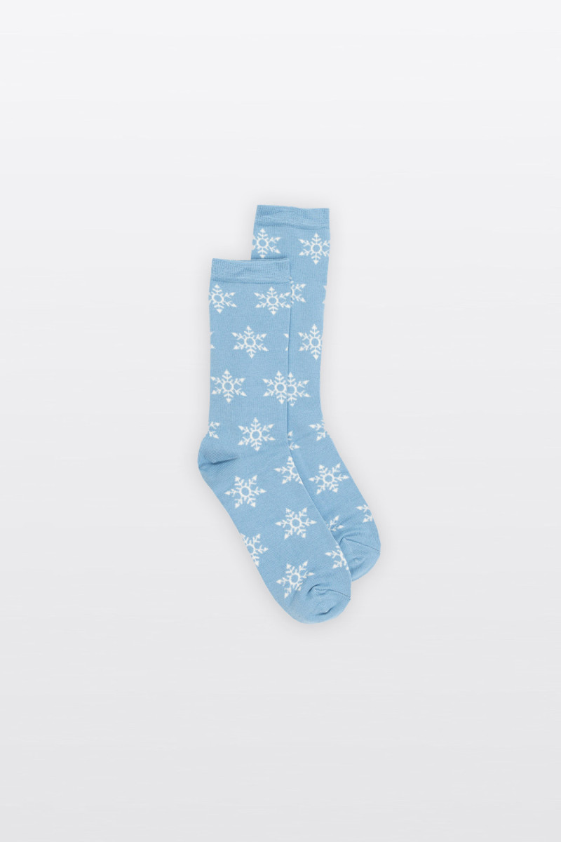 Kolorowy zestaw skarpet z motywem świątecznym 3-PAK, niebieski