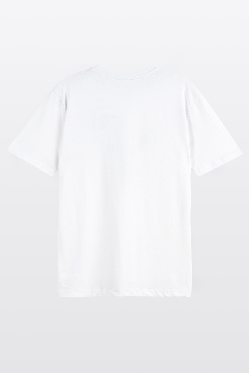 Bawełniana piżama z autorską świąteczną grafiką, biały