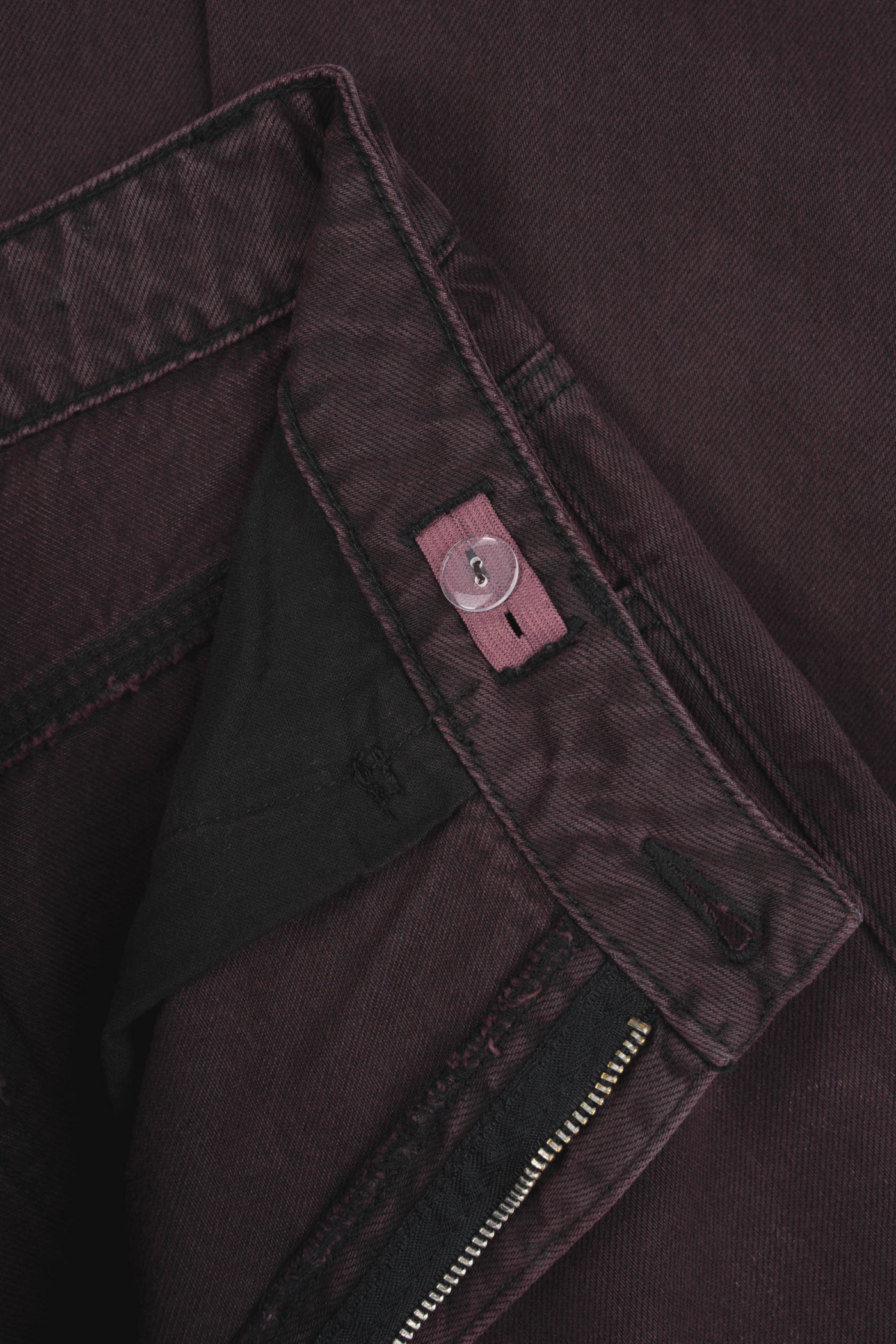 Bordowe spodnie jeansowe WIDE LEG z przetarciami