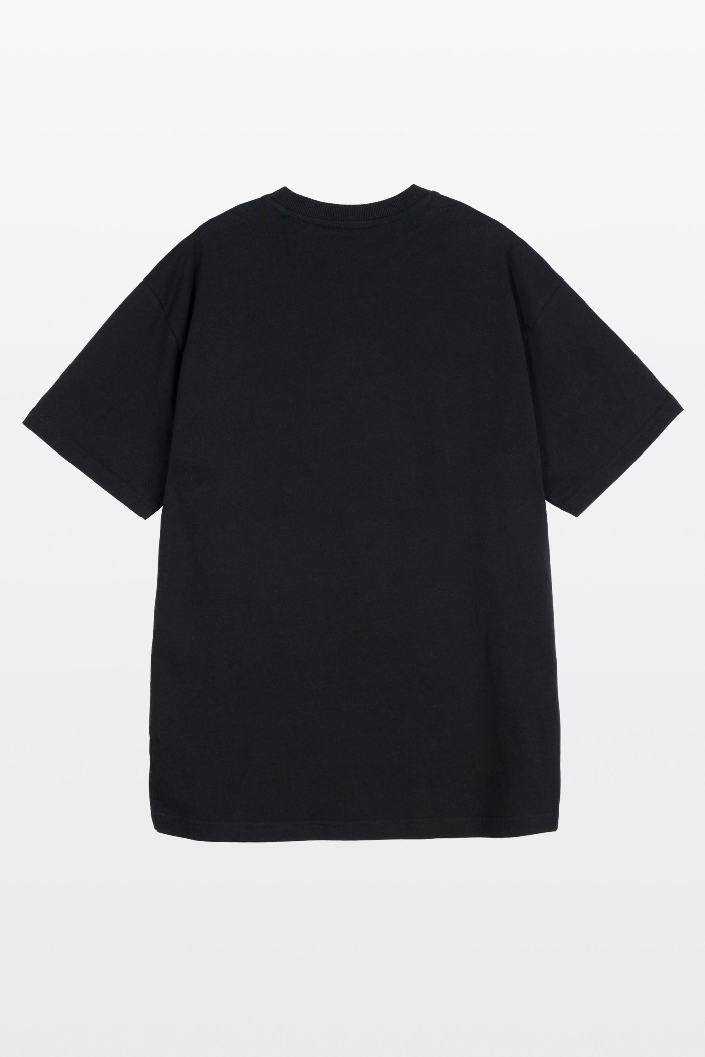 Czarny t-shirt LOOSE z autorską grafiką z przodu