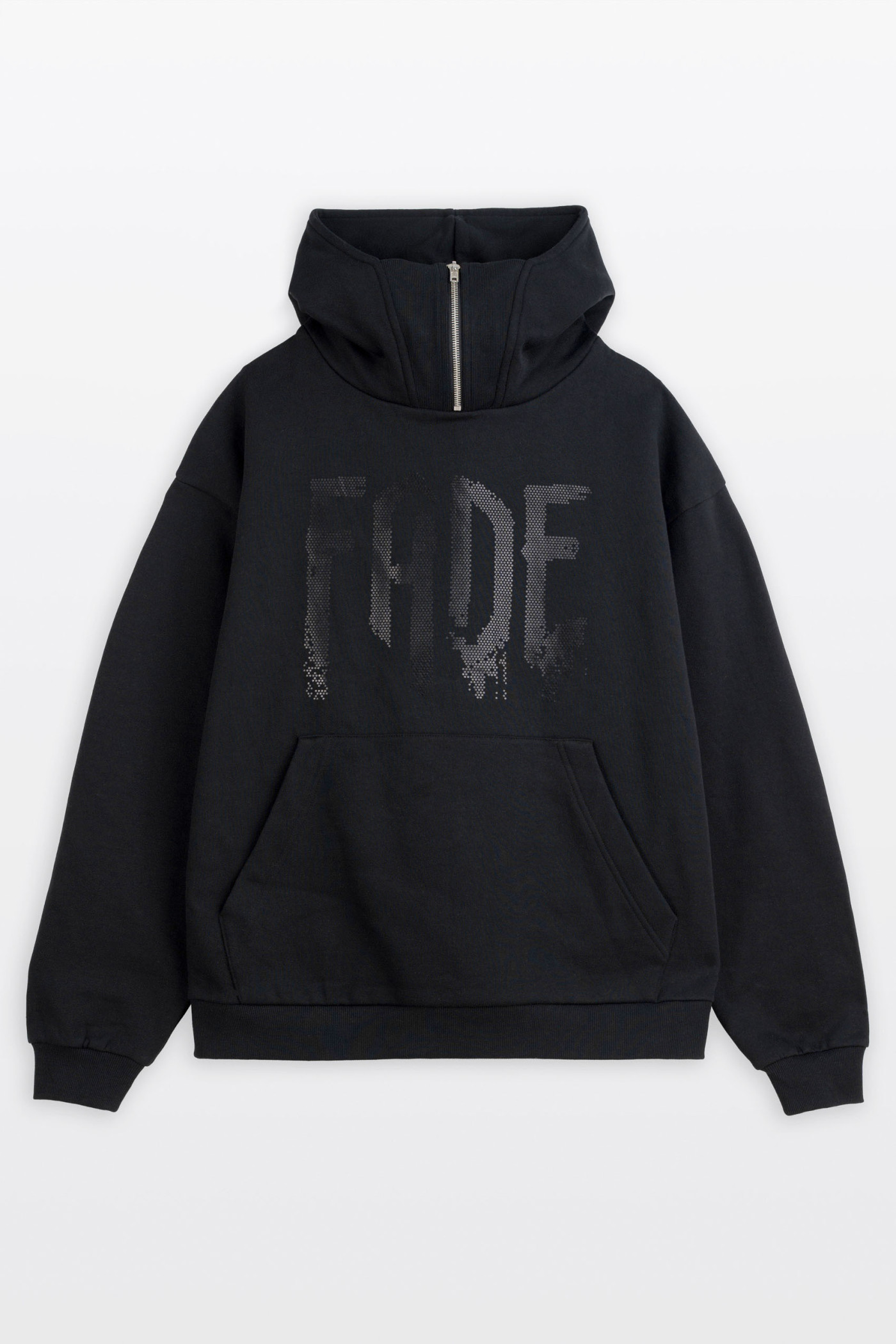 Czarna bluza REGULAR z nadrukiem z przodu