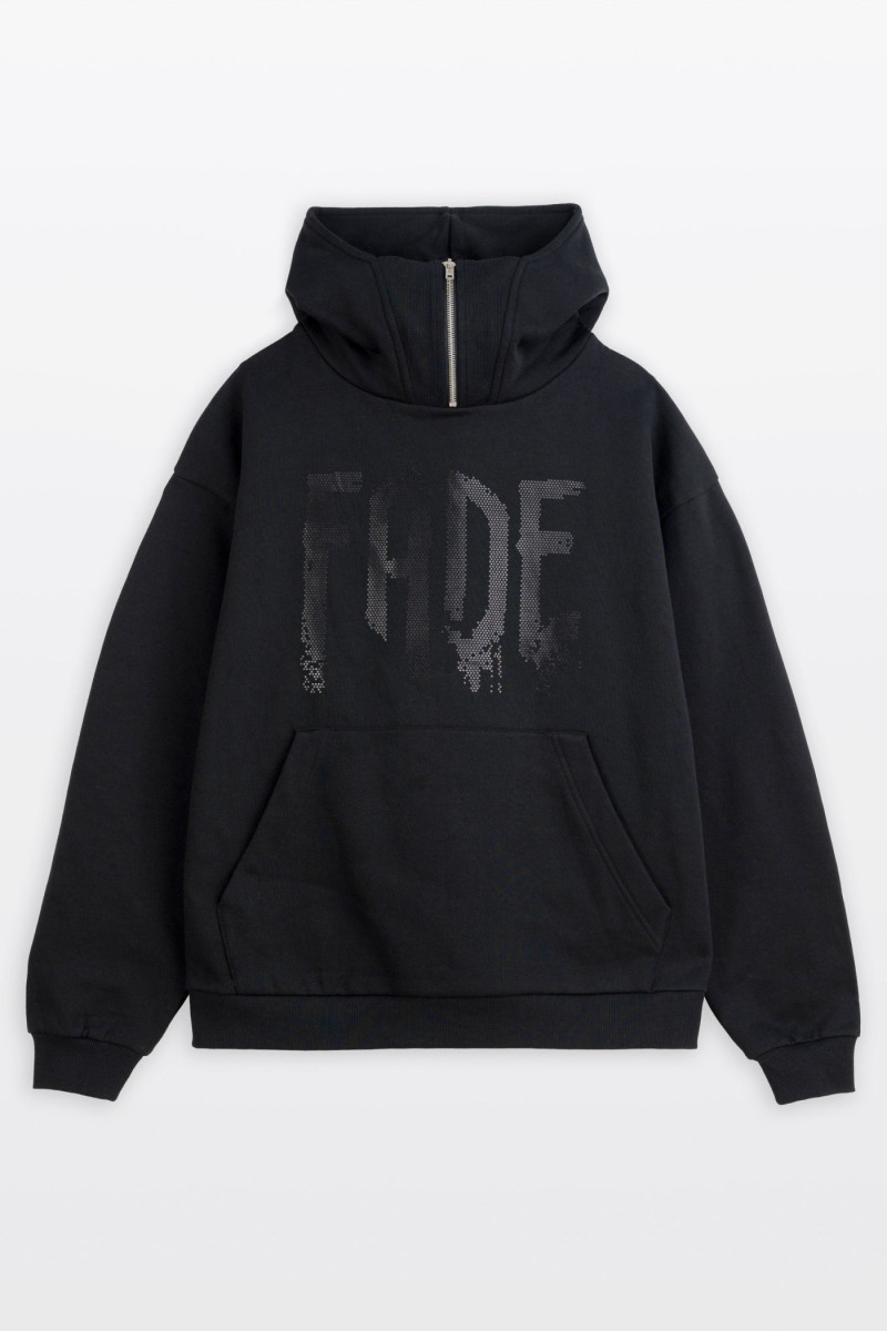 Czarna bluza REGULAR z nadrukiem z przodu