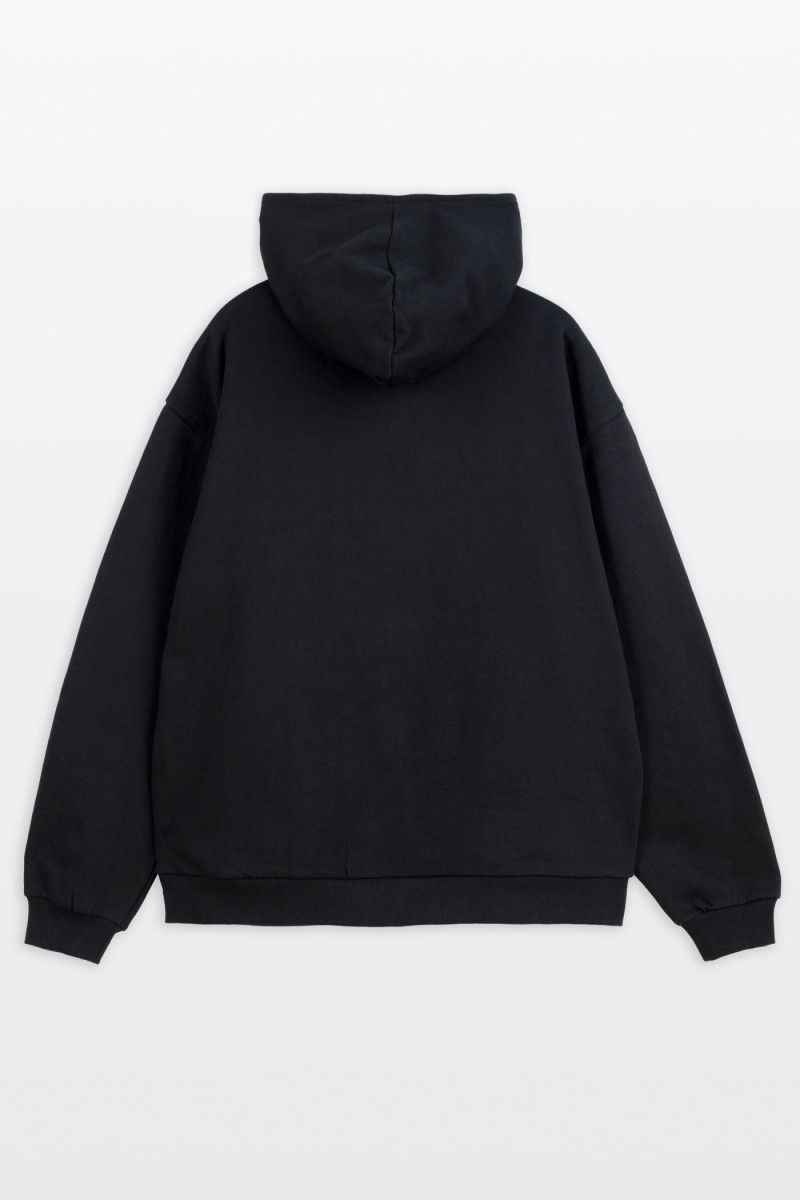 Czarna bluza REGULAR z nadrukiem z przodu