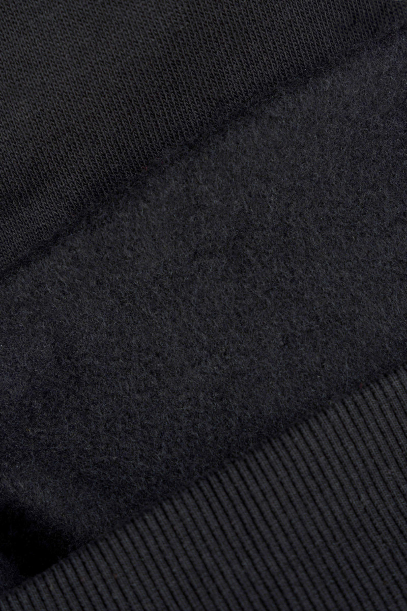 Czarna bluza BOXY z kapturem z aplikacją z dżetów z tyłu