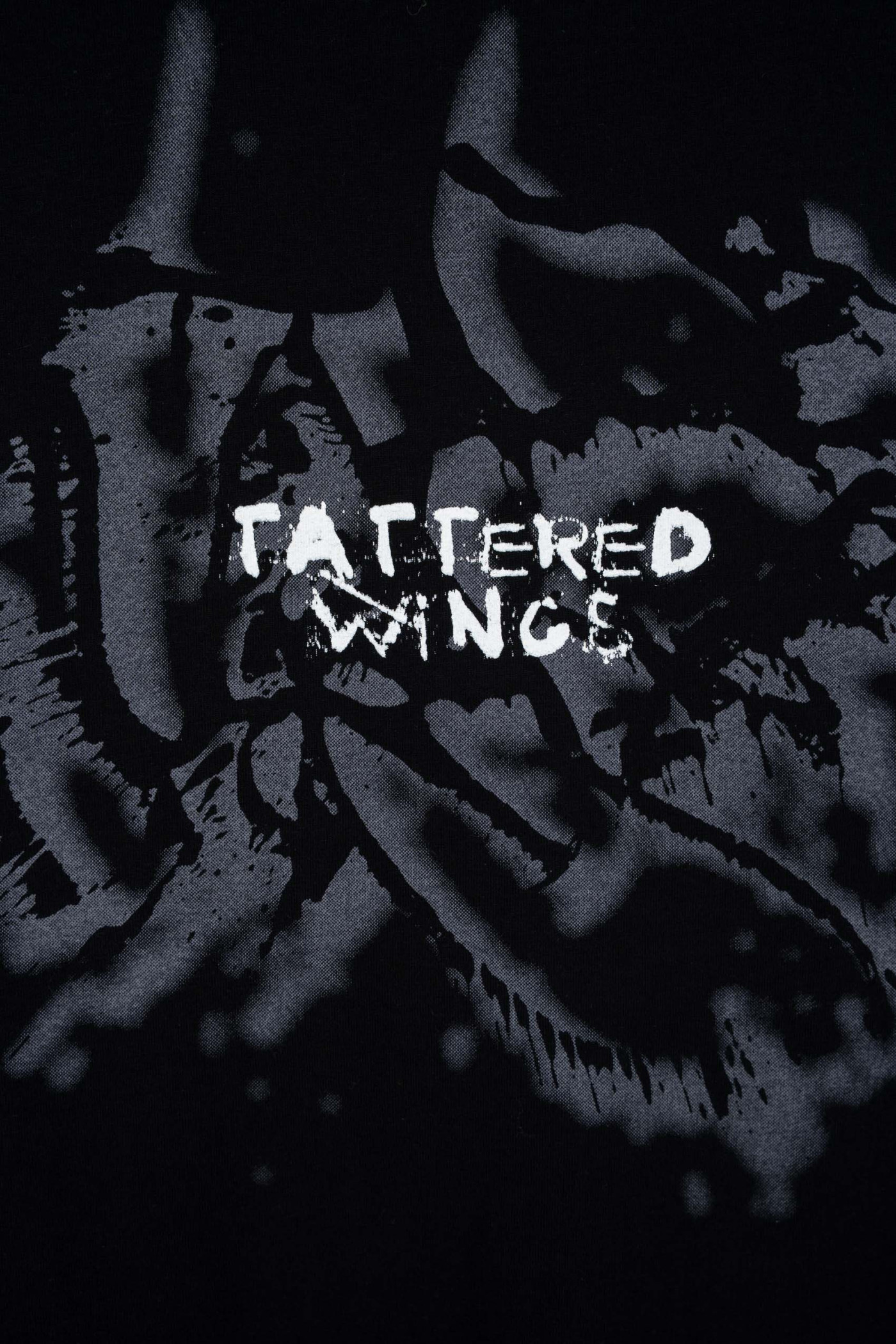 Czarny t-shirt LOOSE z autorską grafiką z tyłu