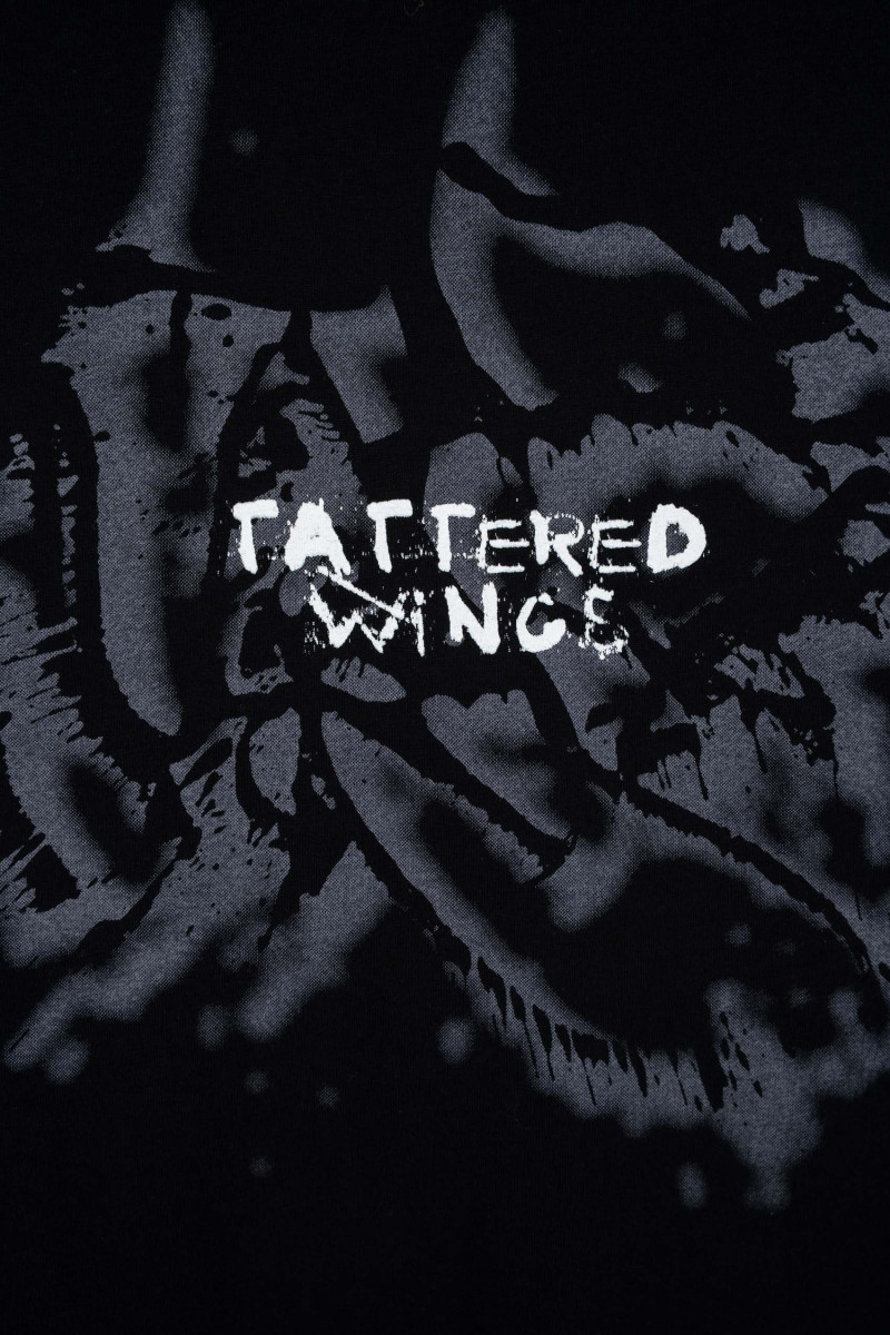 Czarny t-shirt LOOSE z autorską grafiką z tyłu