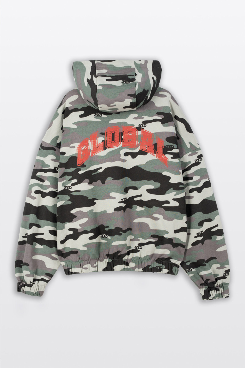 2005xReporter Camo bluza OVERSIZE z kapturem