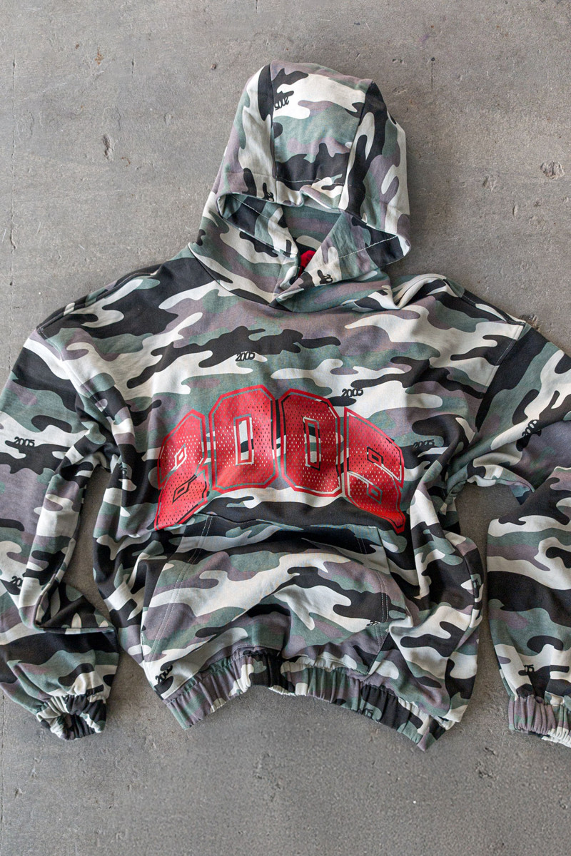 2005xReporter Camo bluza OVERSIZE z kapturem