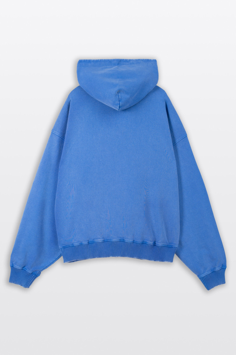 2005xReporter Niebieska bluza BOXY z kapturem