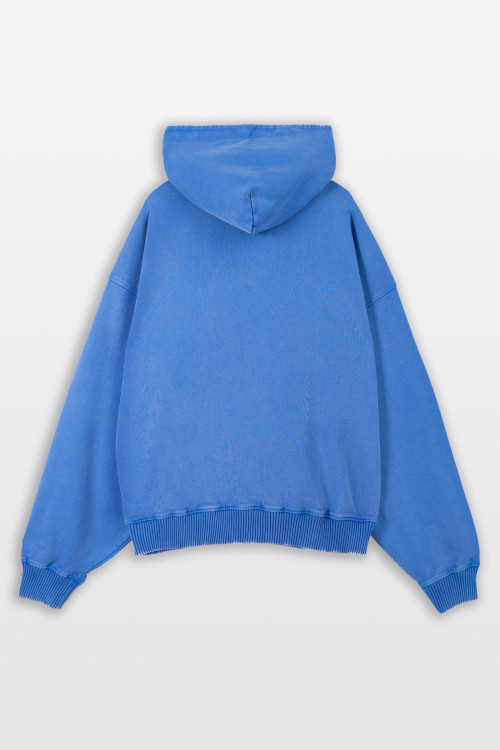 2005xReporter Niebieska bluza BOXY z kapturem