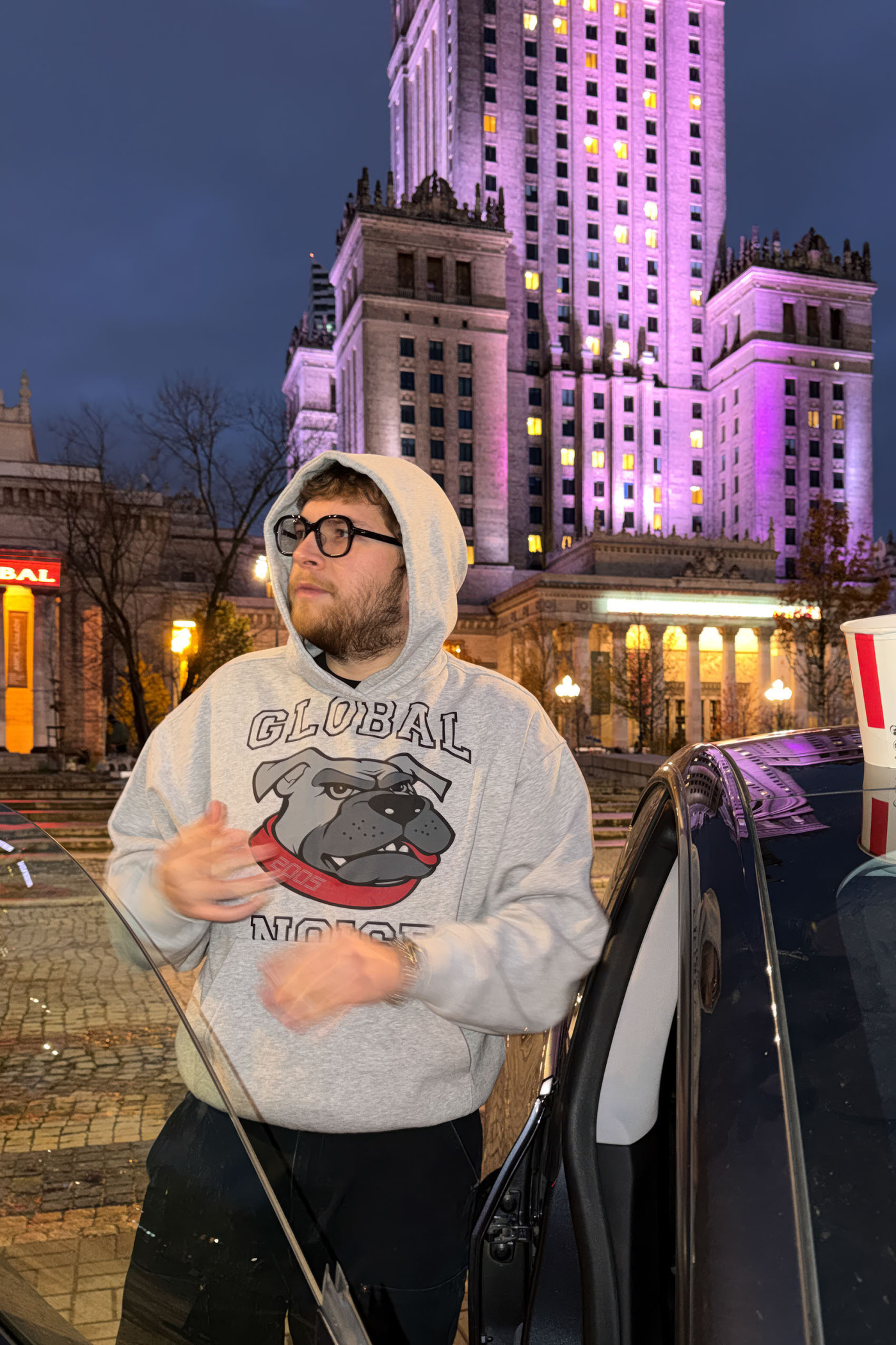 2005xReporter Szara bluza OVERSIZE z kapturem