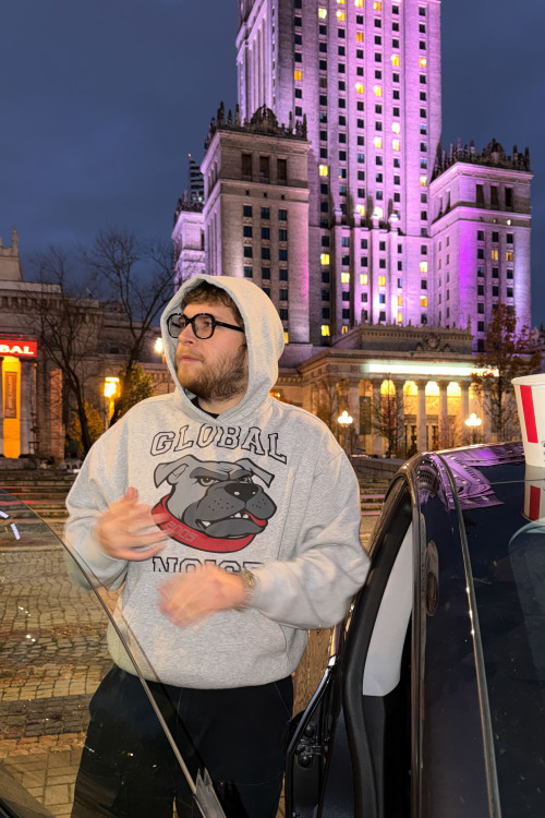 2005xReporter Szara bluza OVERSIZE z kapturem