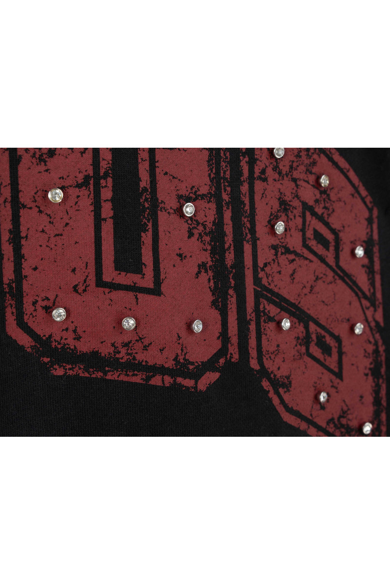 2005xReporter Czarna bluza OVERSIZE z kapturem, czarny