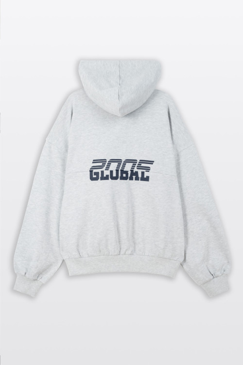 2005xReporter Szara bluza OVERSIZE z kapturem