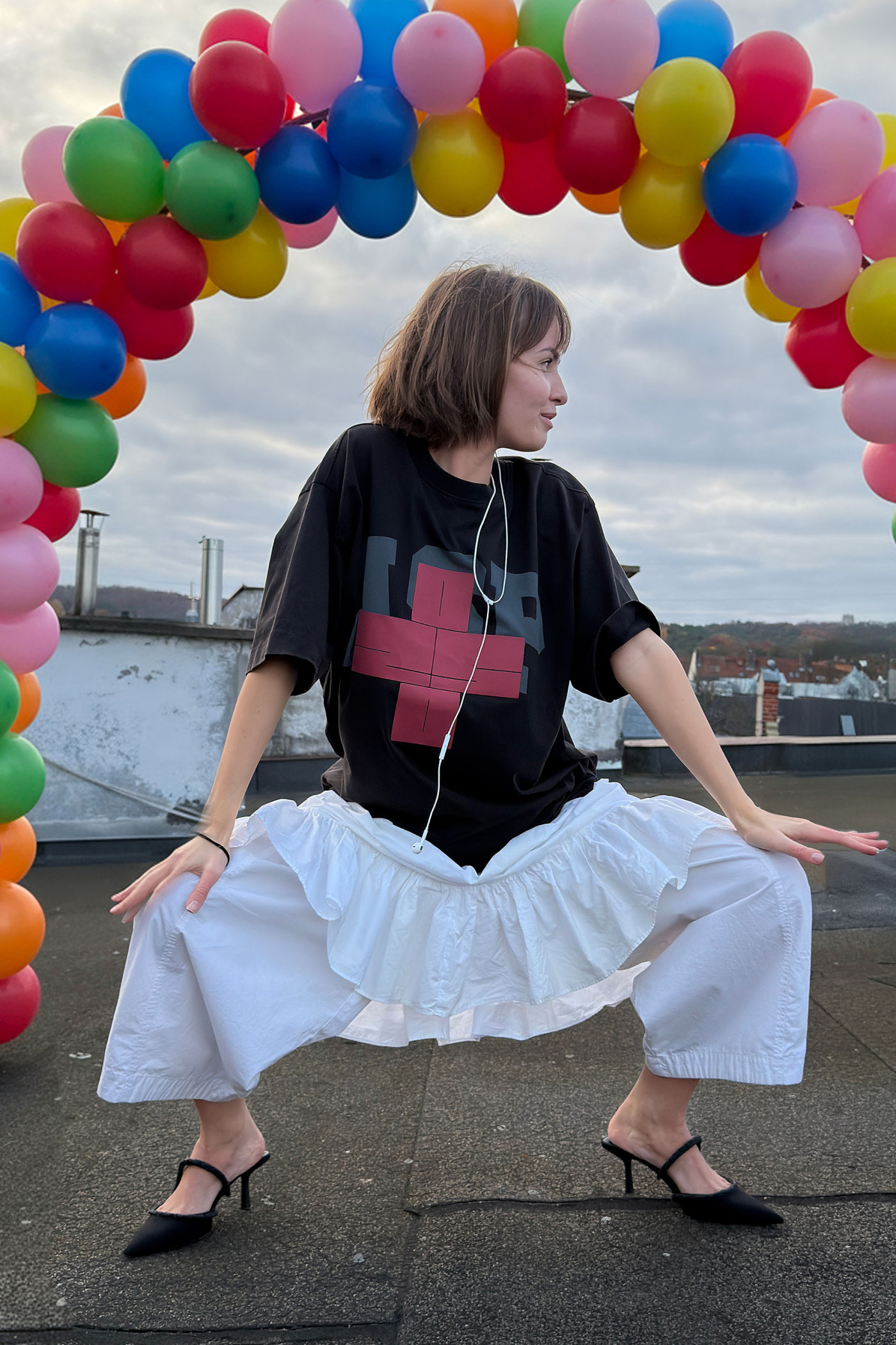 2005xReporter Czarny t-shirt OVERSIZE