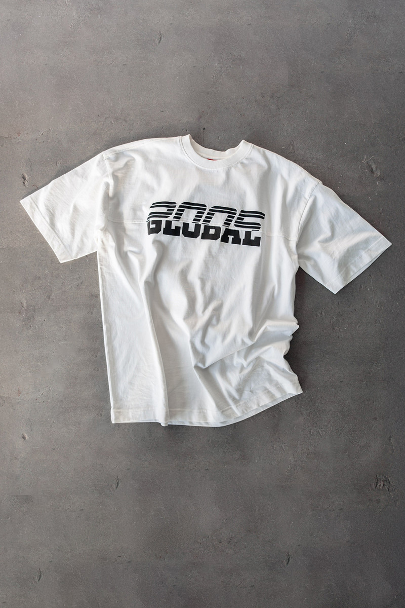 2005xReporter Biały t-shirt OVERSIZE