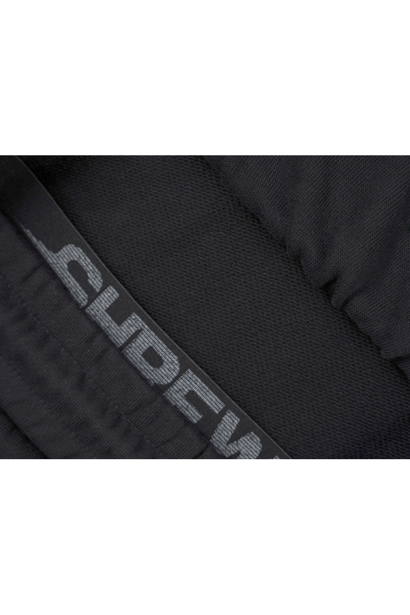 Czarne spodnie dresowe WIDE LEG z kontrastowymi paskami na nogawkach