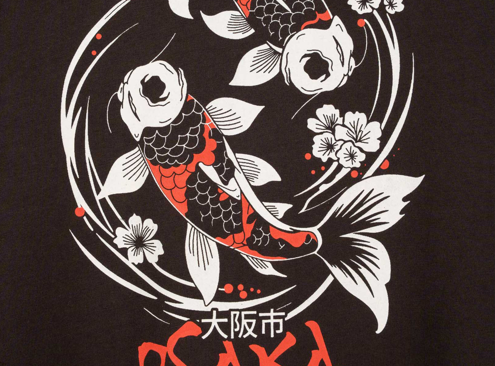 Brązowy t-shirt LOOSE z autorską grafiką z przodu