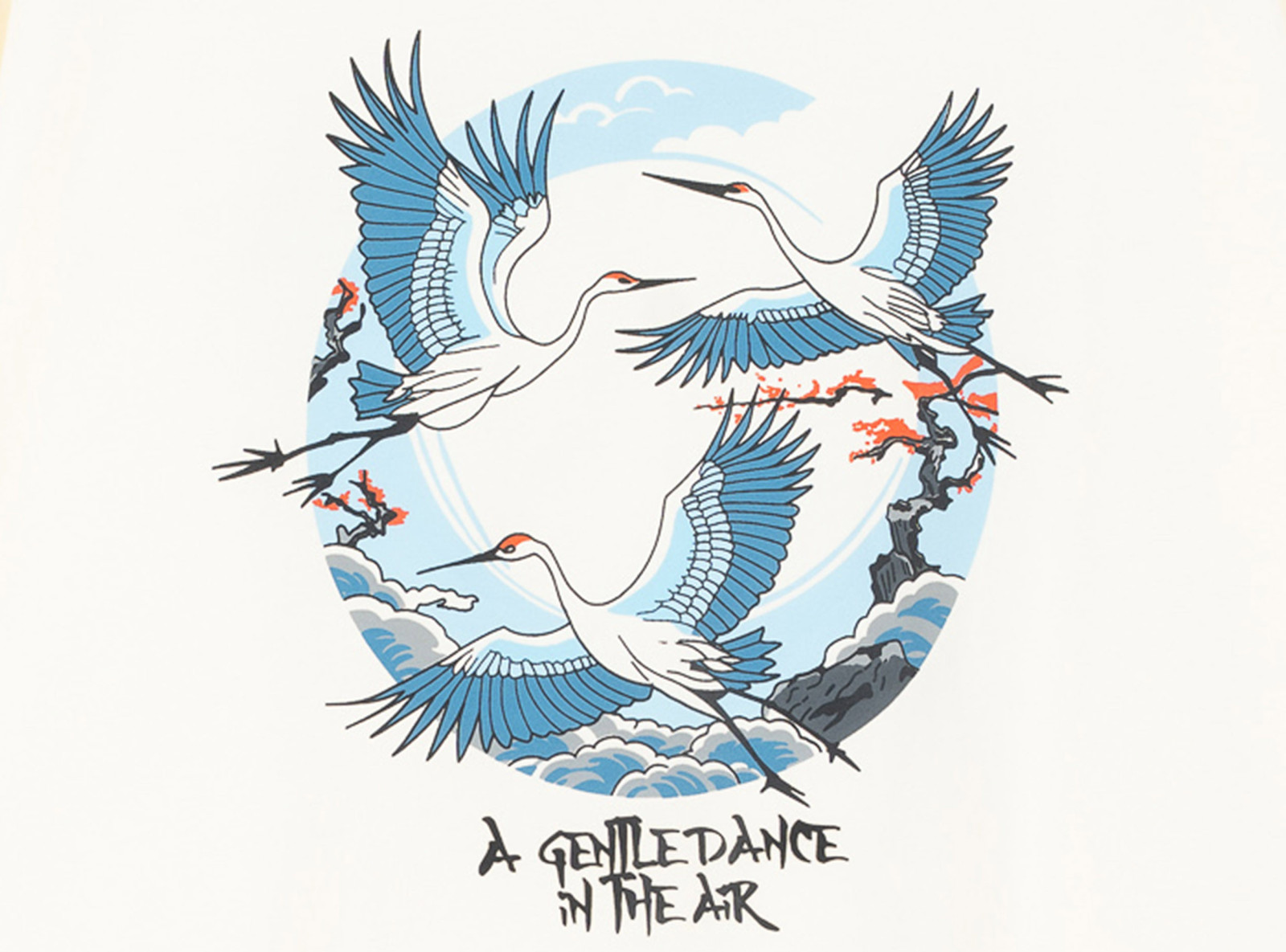 Kremowy t-shirt LOOSE z autorską grafiką z tyłu