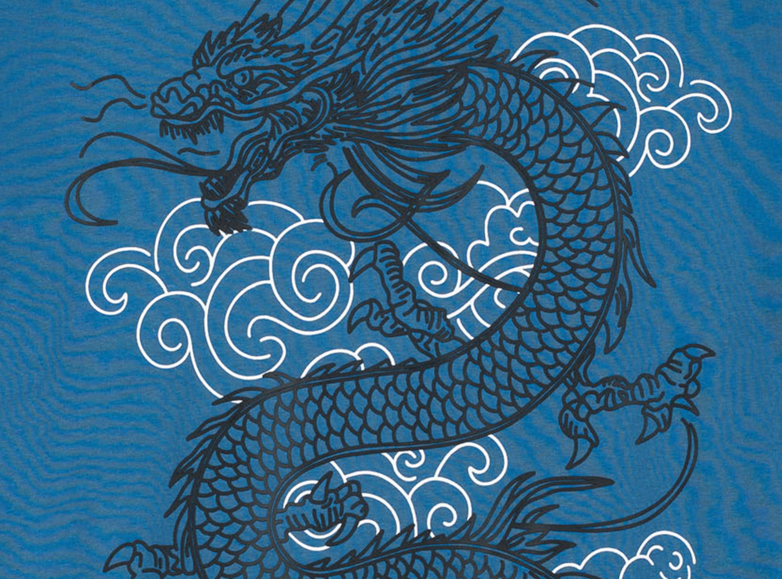 Niebieski t-shirt OVERSIZE z autorską grafiką z tyłu