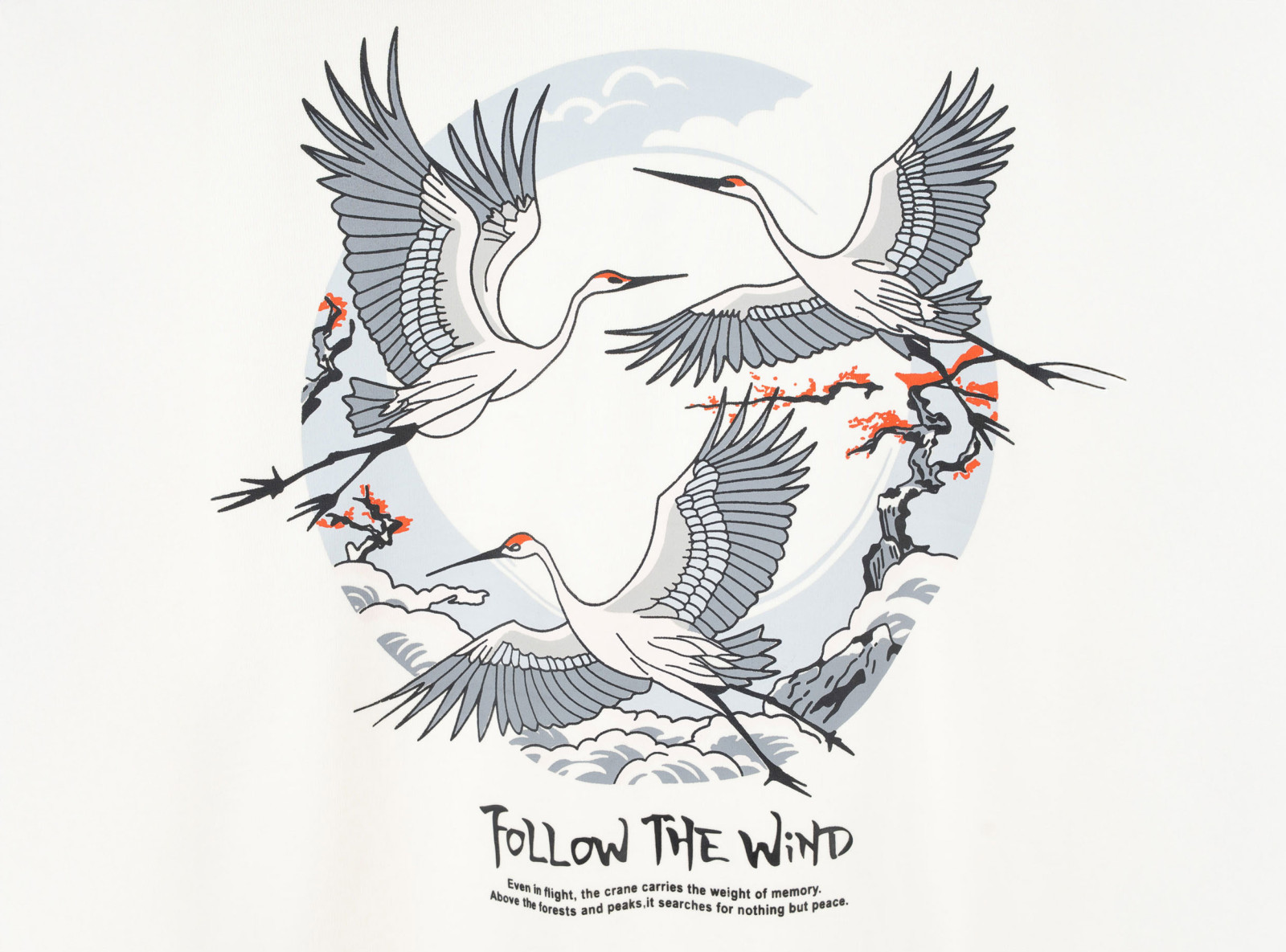 Kremowa bluza BOXY z autorską grafiką z tyłu