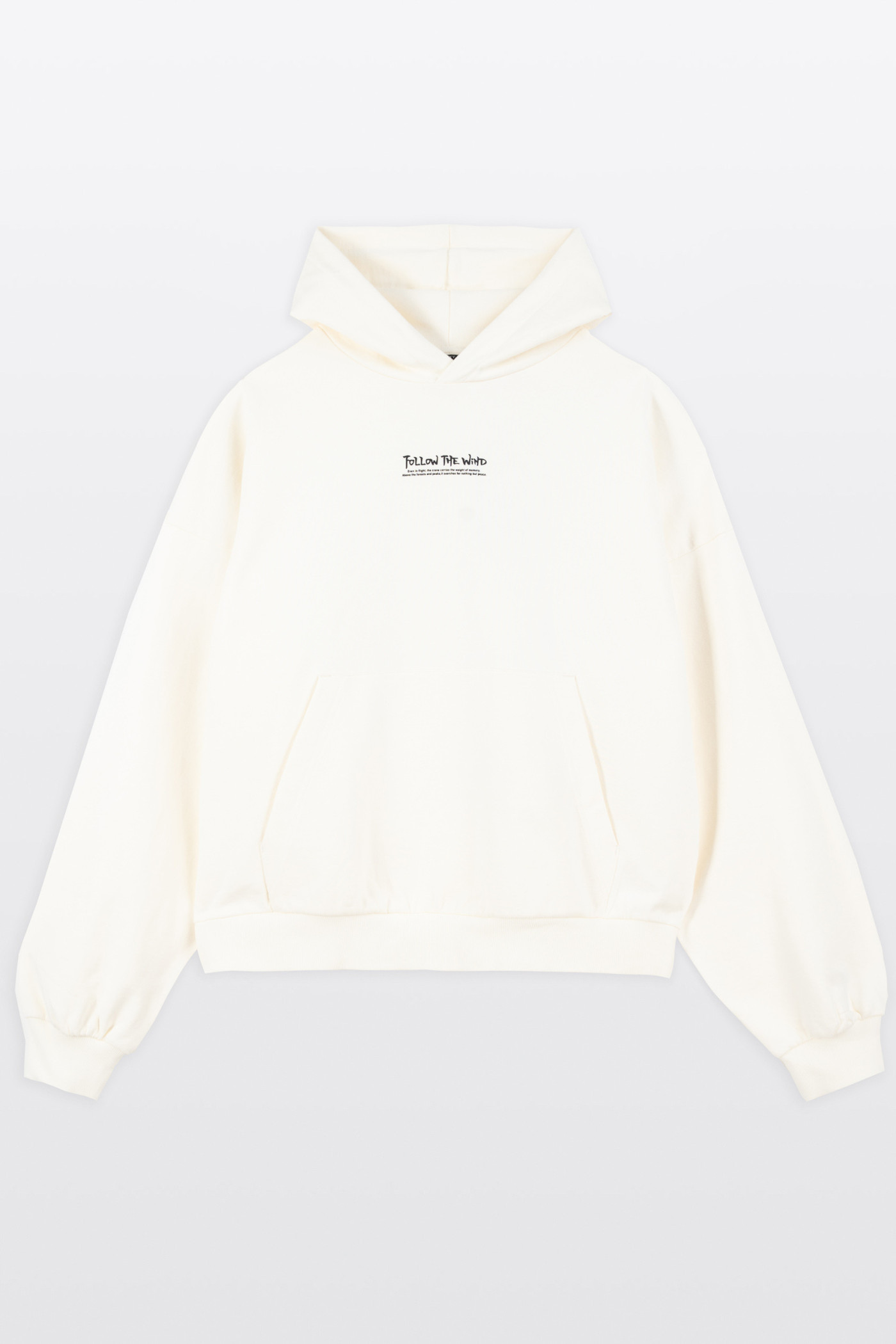 Kremowa bluza BOXY z autorską grafiką z tyłu