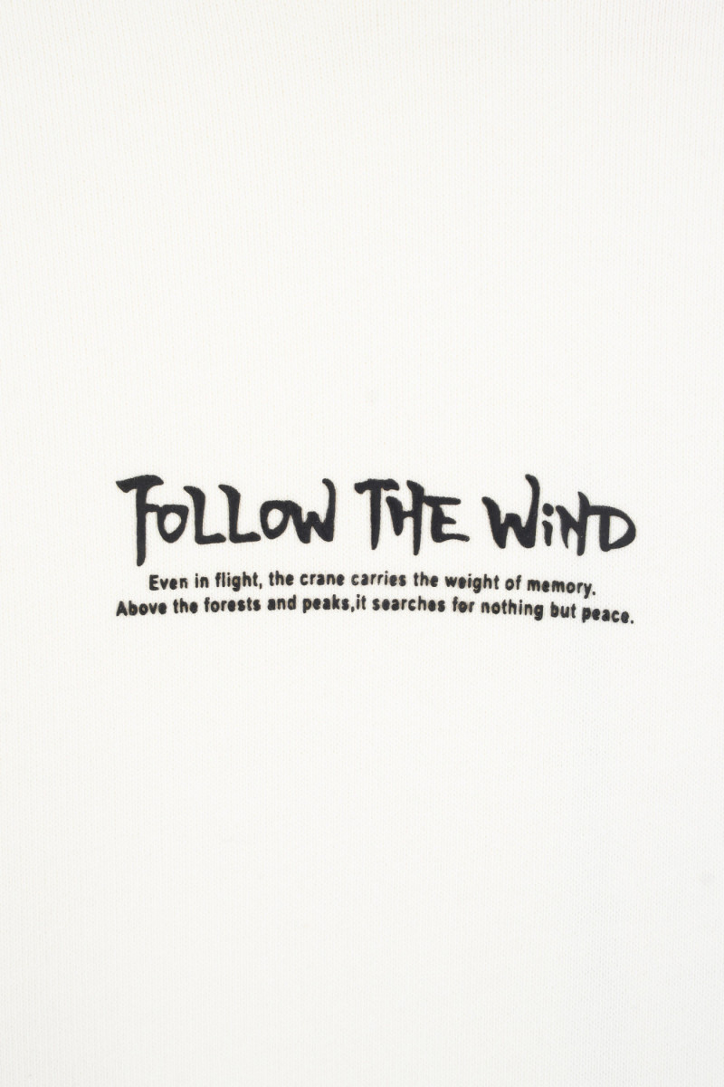 Kremowa bluza BOXY z autorską grafiką z tyłu