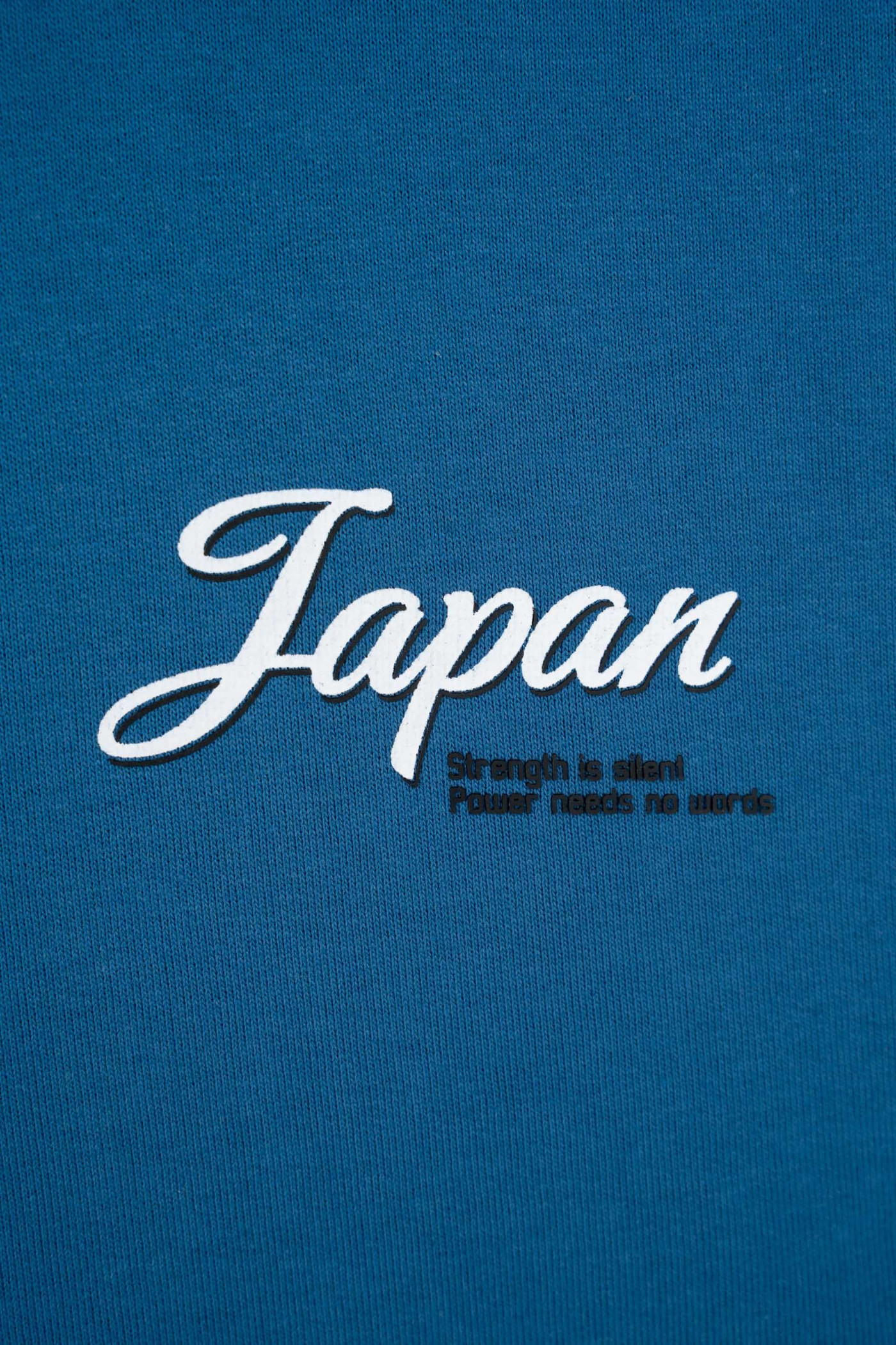 Niebieska bluza REGULAR z autorską grafiką z tyłu