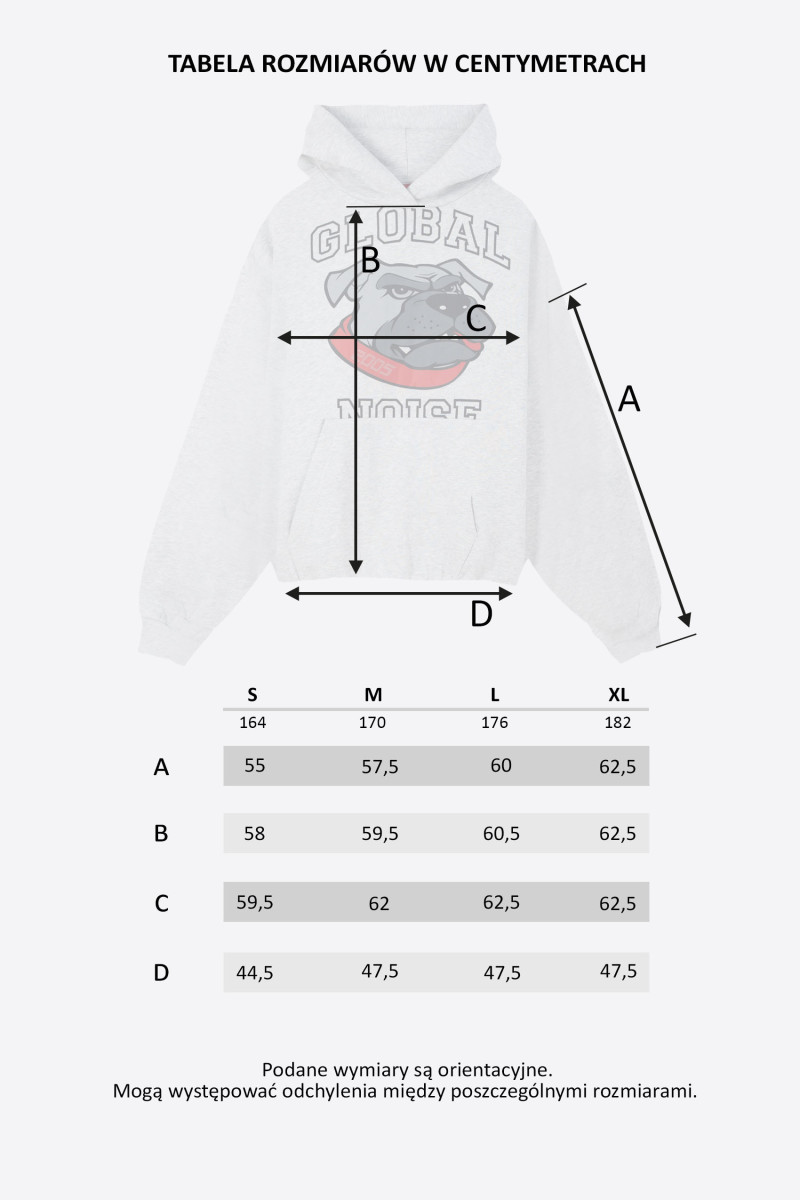 2005xReporter Szara bluza OVERSIZE z kapturem