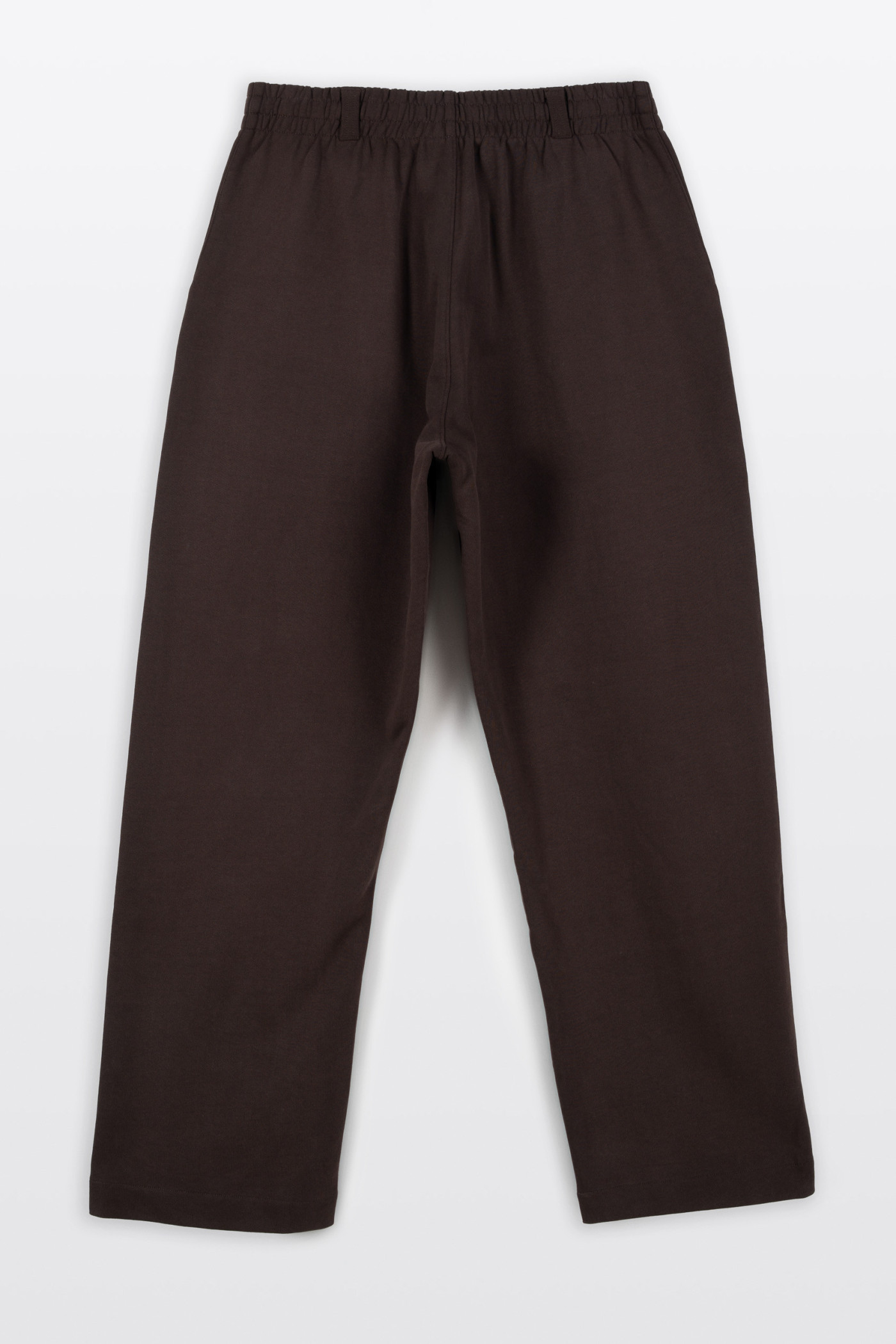 Brązowe spodnie dresowe bez ściągacza na dole