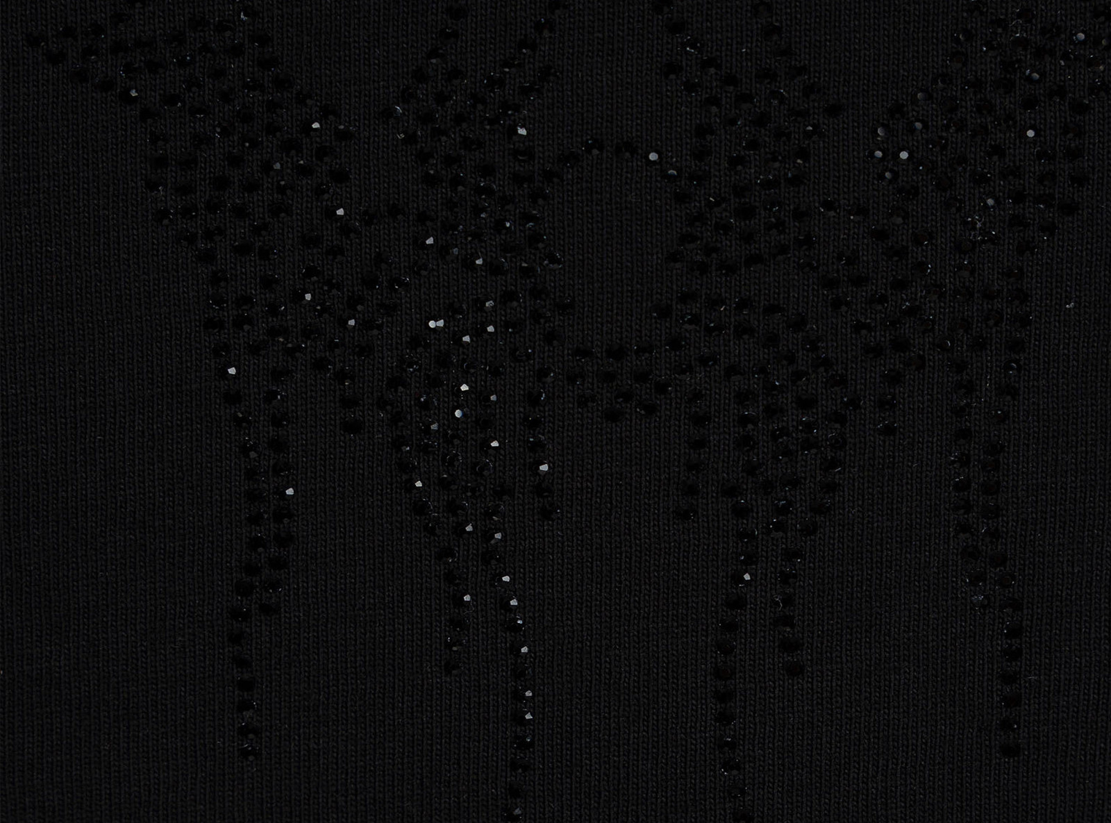 Czarna bluzka COMFORT z ozdobnymi kryształkami w kolorze bluzki