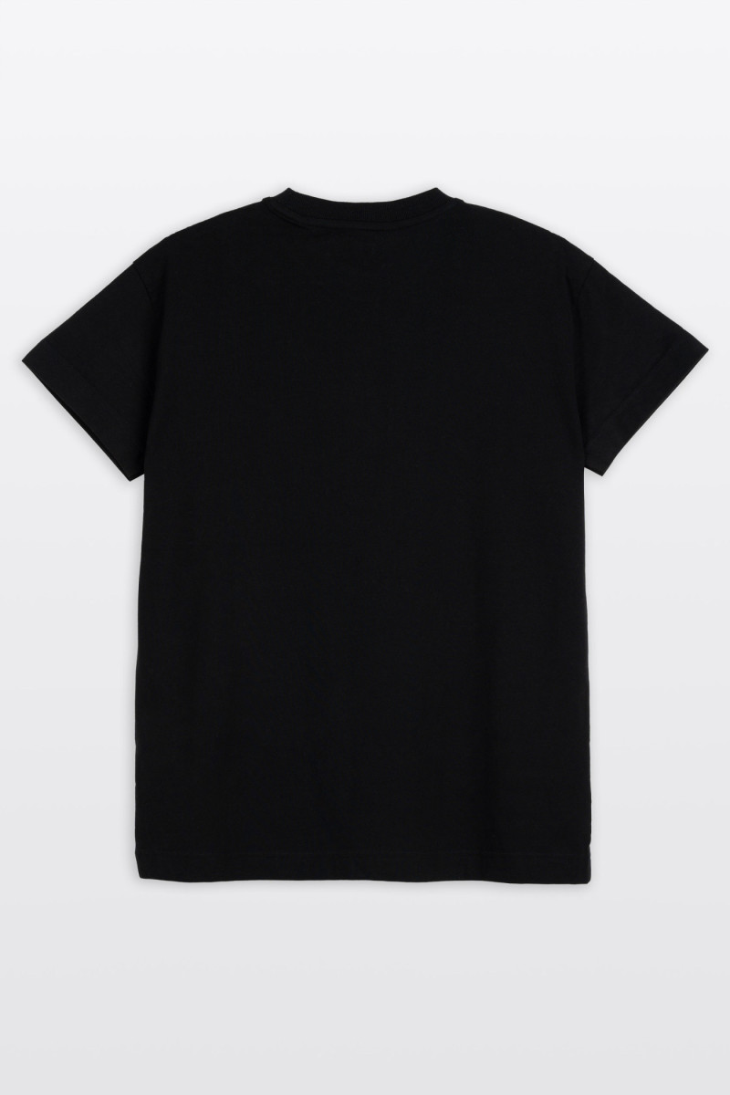 Czarna bluzka COMFORT z ozdobnymi kryształkami w kolorze bluzki