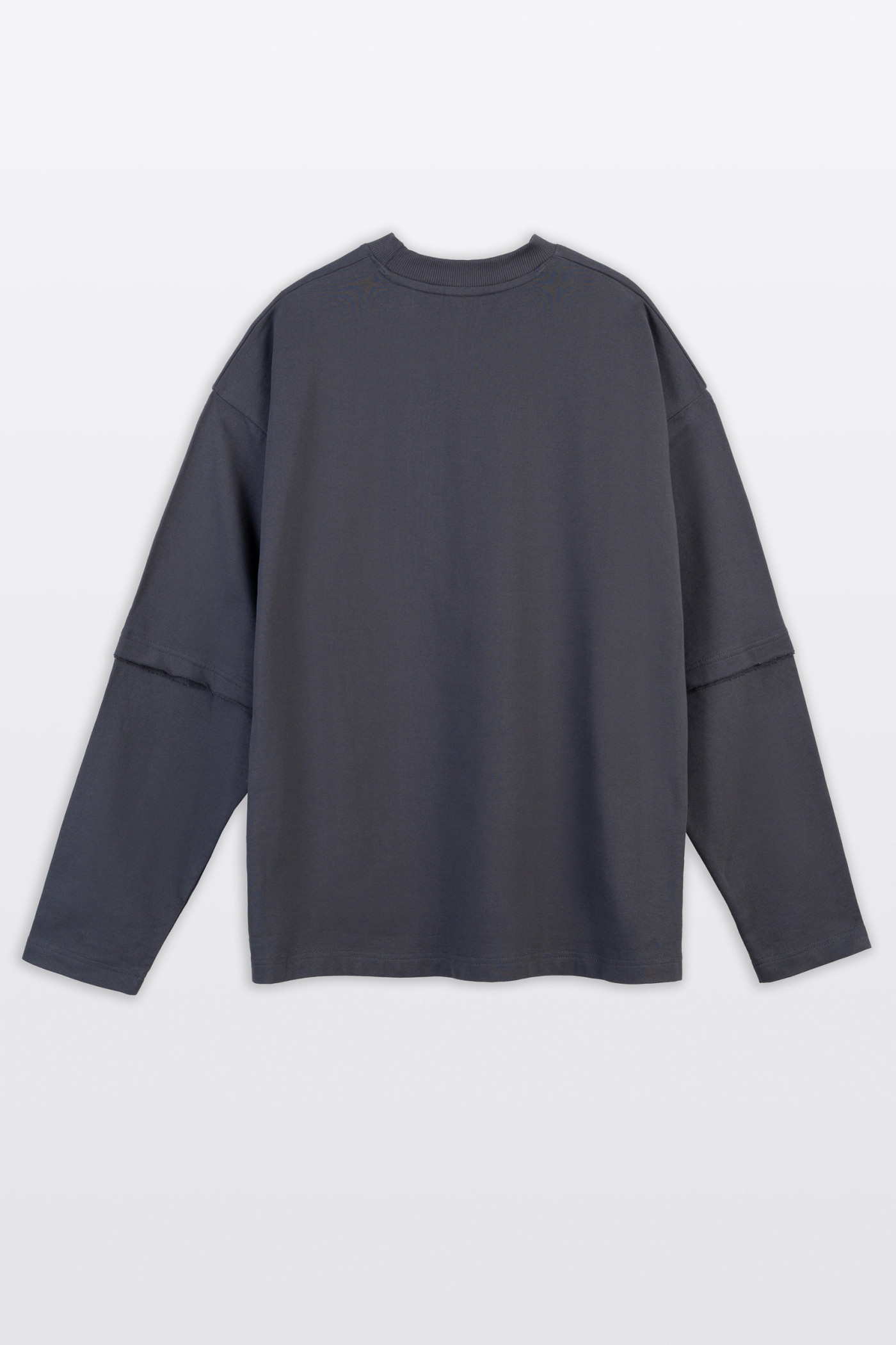 Ciemnoszary longsleeve z autorską grafiką z przodu