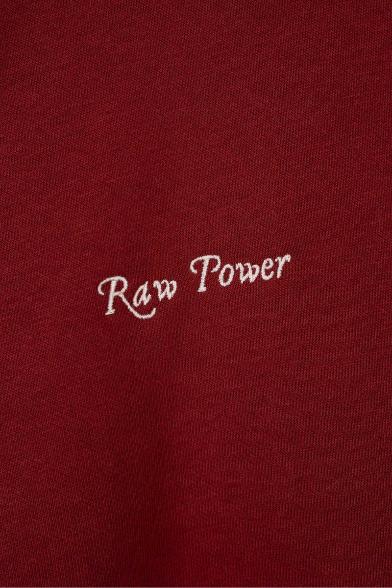 Bordowa bluza REGULAR z minimalistycznym haftem z przodu