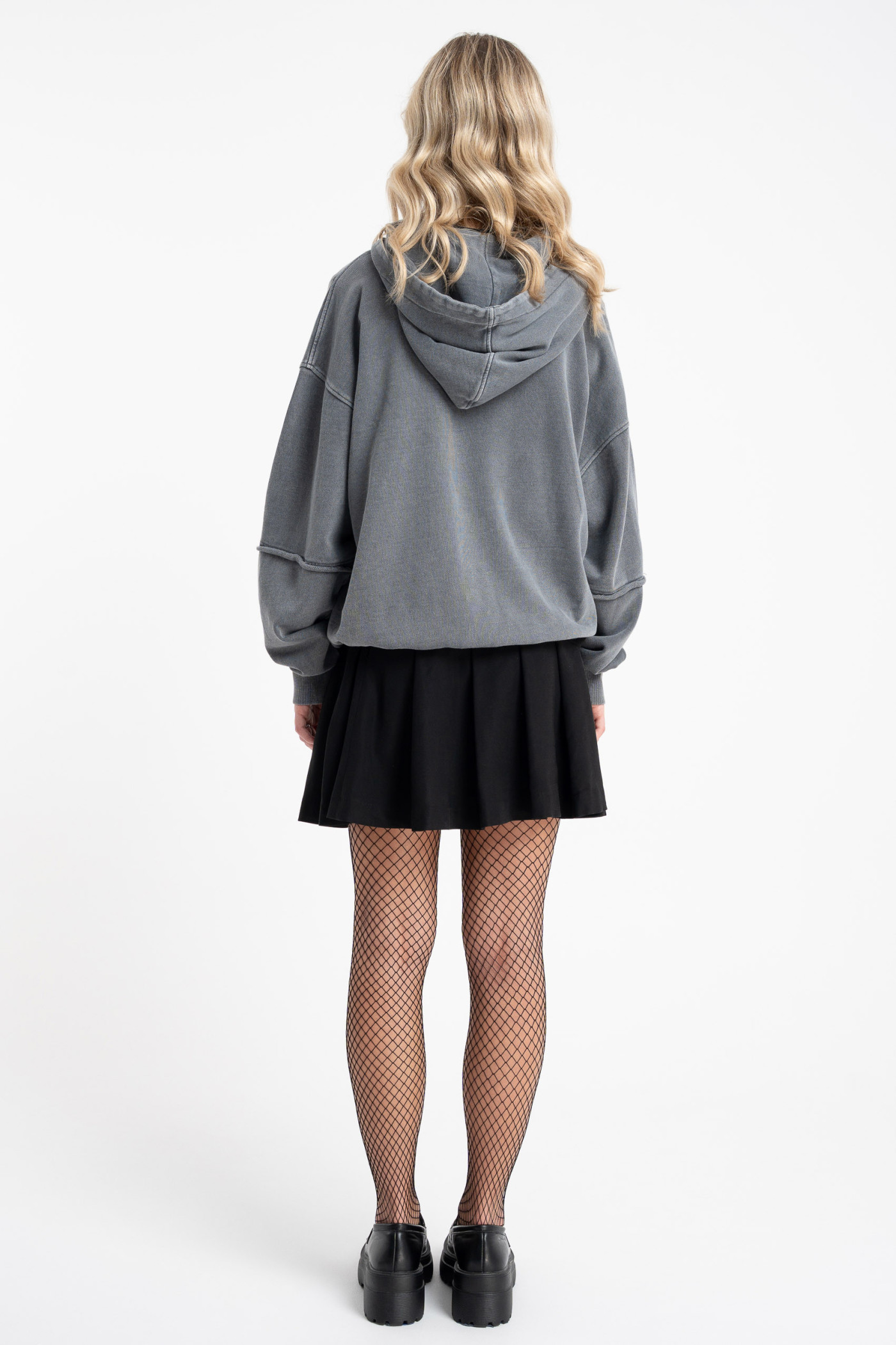 Szara bluza BOXY z surowymi wykończeniami