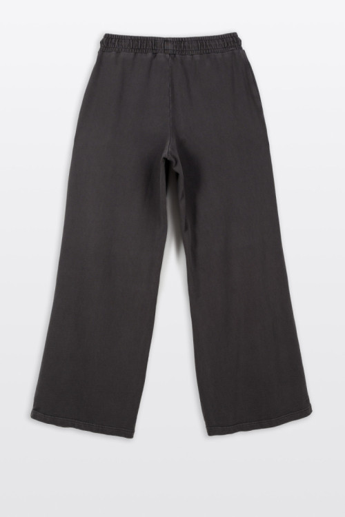 Brązowe spodnie dresowe  WIDE LEG z zaszewkami na kolanach