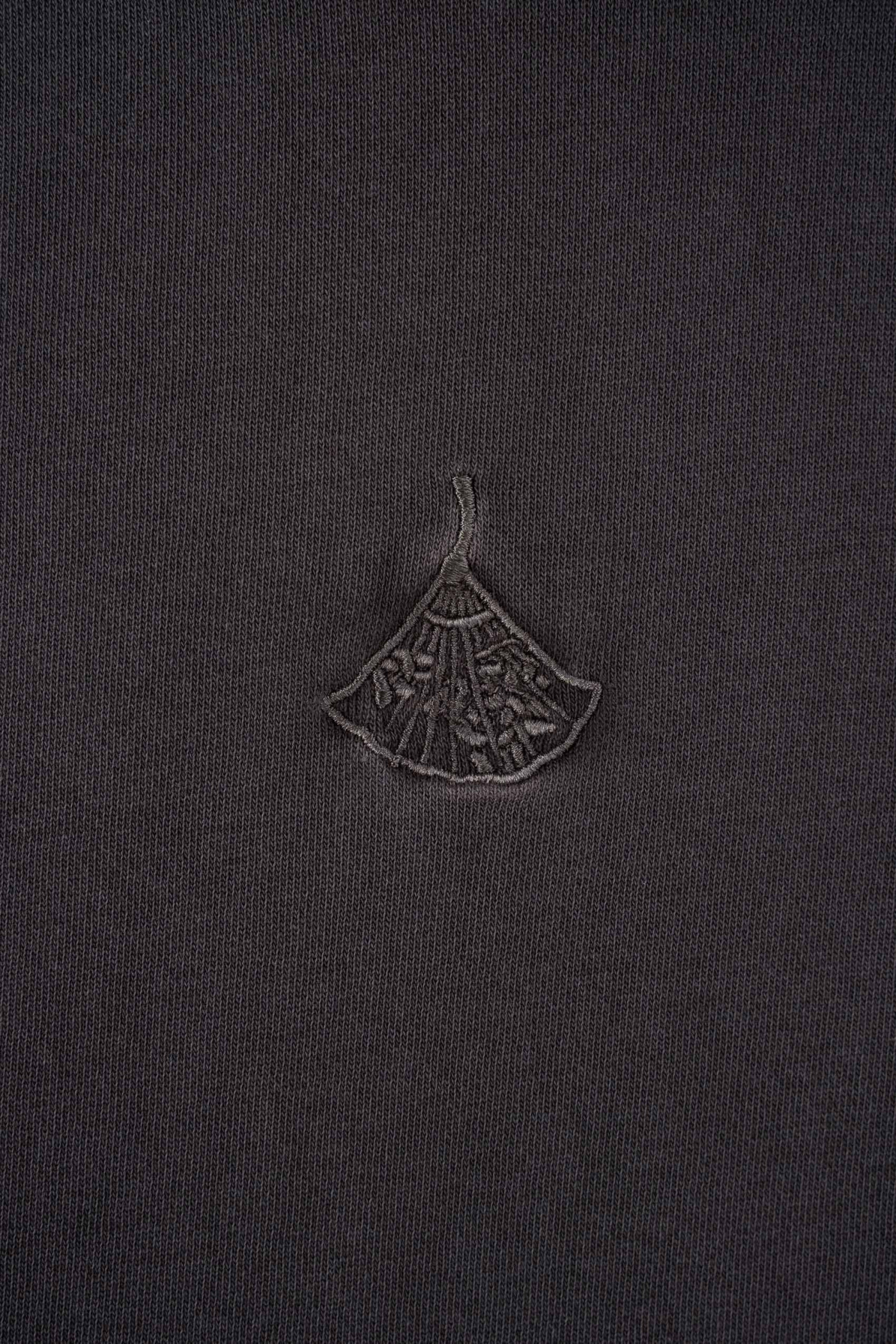 Brązowa bluza BOXY z minimalistycznym haftem