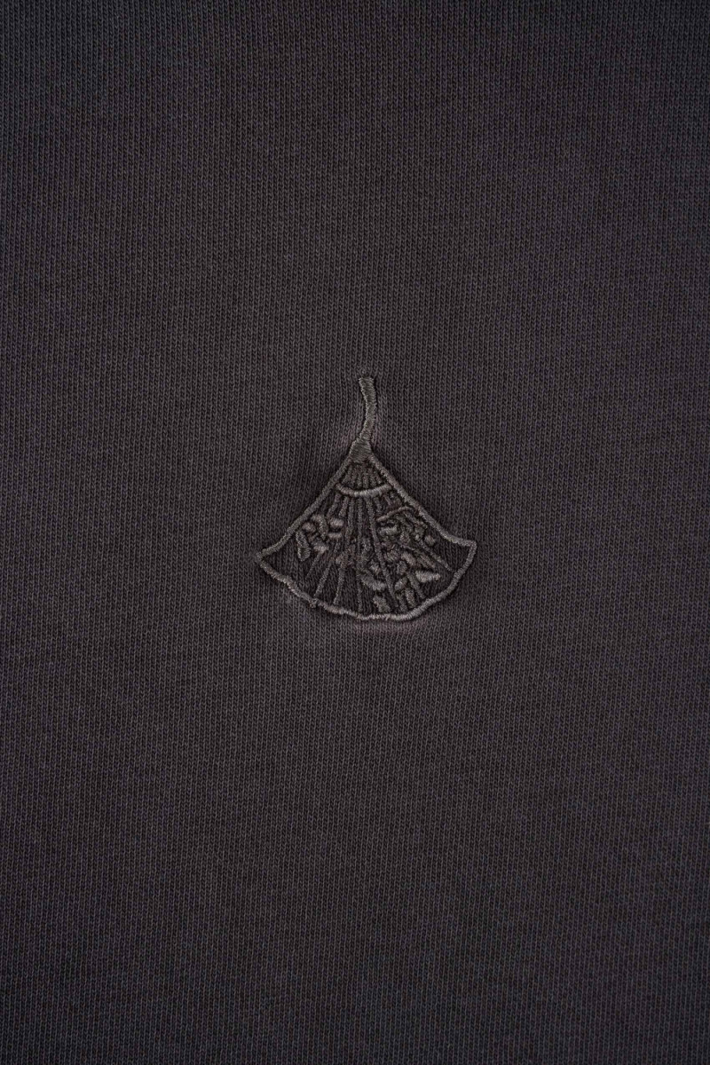 Brązowa bluza BOXY z minimalistycznym haftem