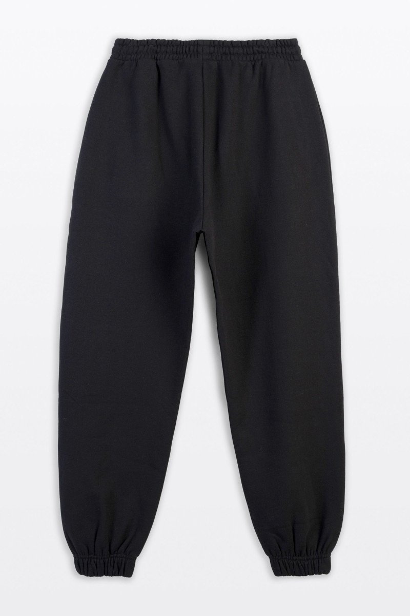 Czarne spodnie dresowe OVERSIZE bez nadruków