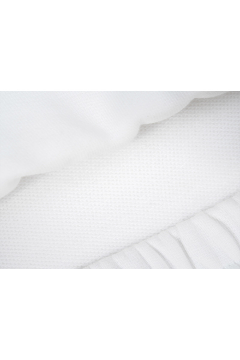 Białe spodnie dresowe STRAIGHT z modnymi przeszyciami, biały