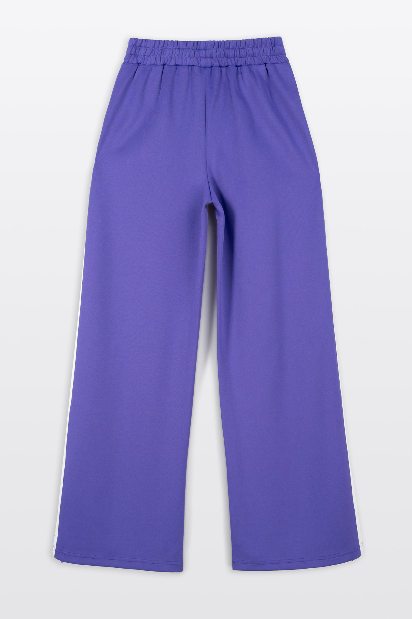 Fioletowe spodnie dresowe z lampasami